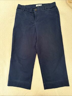 Old Navy Blue Cotton Cropped Chino Pants